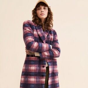 Hutch Plaid Printed Overcoat (S)